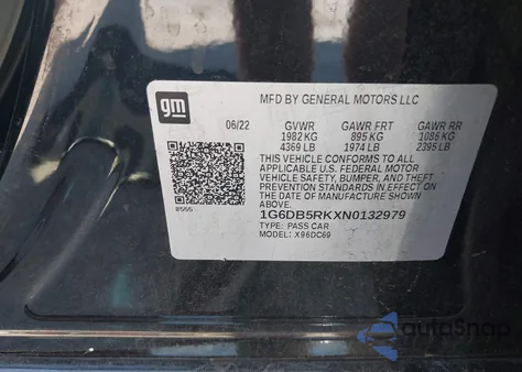 2022 Cadillac Ct4 Premium Luxury from USA, damaged, VIN 1G6DB5RKXN0132979